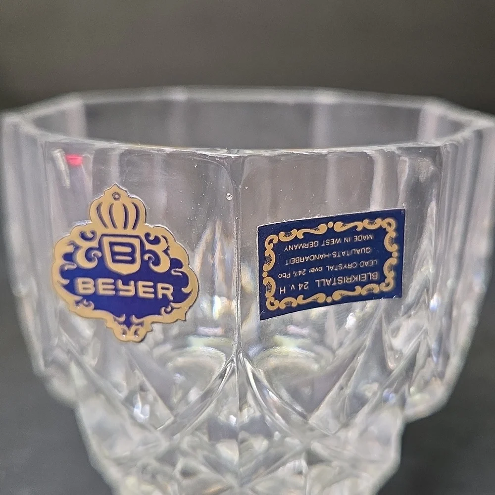Brillant‎ West Germany Crystal Cream Sugar Tray Set W/ Original Box
